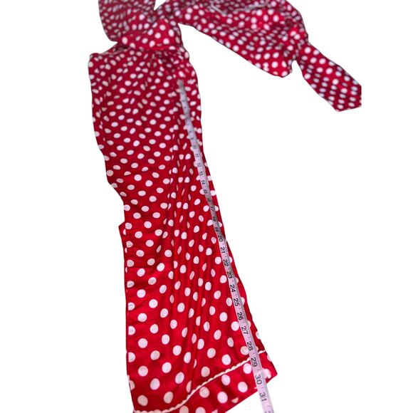 EUC Victoria’s Secret Polka Dot Flannel Long Sleeve Long Pant Pajama Set Small - Picture 5 of 6